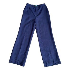 Lauren Ralph Lauren Pants Navy Blue Wool Dress Slacks Trousers 4P 4 Petite Lined